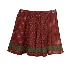 Mustard Pie Girl Size 10 Ruby Sargent Boutique Rust lace Print‎ Skirt